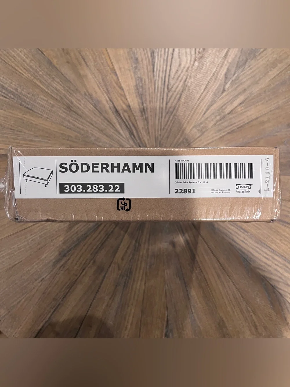 Ikea Soderhamn Cover for Ottoman Footstool Finnsta White 303.283.22 NEW